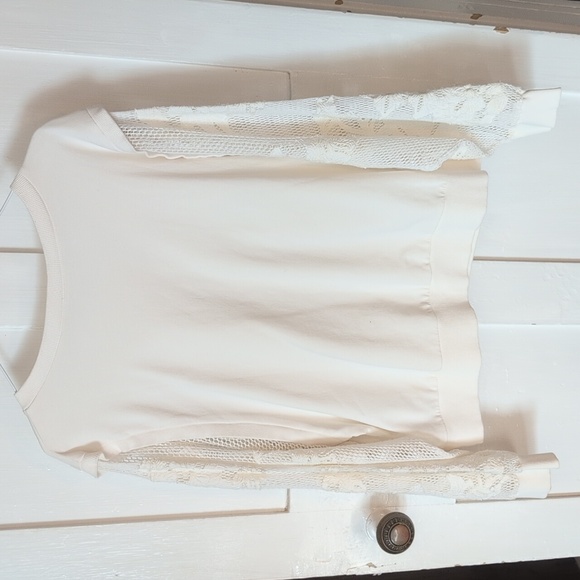 by Anthropologie Embroidered Cutwork Sweatshirt - Picture 7 of 8